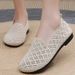 Summer Women's Openwork Mesh Shoes Breathable Soft Soled Old Beijing Cloth Sandals Fashionable Versatile Mother Footwear_vogvips.com