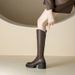 Petite For Women, High Heels, Thick Soles, Small Sizes, Over-the-Knee, Plus Size, Wide Long V-Neck Riding Bo, Slim_vogvips.com