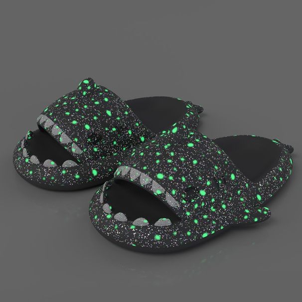 Luminous Shark Slippers Women Men Couple Slipper Thick Soles Flip Flops EVA Anti-slip Flat Shoes Funny Sandals Christmas_vogvips.com