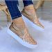 Women's plus Size Low Top Athletic Casual Shoes Breathable Sequined Slip on Sneakers_vogvips.com