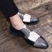 Fashion Personality Color Match Business Formal Low-top Men Trend Single Shoes_vogvips.com
