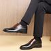Men's Oxford Dress Shoes - Classic Square Toe Lace-Up Formal Shoes With Distressed Finish, Comfortable PU Insole & Rubber Sole, Wide Sizes 39-48_vogvips.com