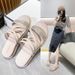 Women's Summer New Fashion Diamond Surface Two-Way Waterproof Beach Sandals Casual Trendy Breathable Slippers_vogvips.com