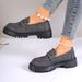 Spring And Autumn New Le Fu Large Size Sponge Cake Thick Bottom Set Casual Single Solid Color Fashion Lazy Shoes_vogvips.com