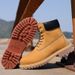 Men's & Women's Waterproof High Top Work Boots - Genuine Leather Martin Boots With Anti-Slip Sole, Unisex Winter Boots For Outdoor & Casual Wear_vogvips.com