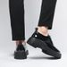 Euro Step Casual For Men, Autumn New Genuine Leather Shiny Business Formal Shoes, Thick Sole Height Increasing Non-Slip Versatile_vogvips.com
