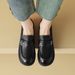 cameido British - Style Slip - On Leather Shoes For Women, Spring Loafers_vogvips.com