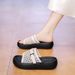 Ladies' Home Slippers One-word Fashion Personalized Slippers Can Be Worn Outside Slippers Beach Slippers Roman Shoes_vogvips.com
