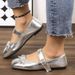 European And American Foreign Trade Large Size Square Toe Flat 2025 New Bowknot French Evening Style Mary Jane Shoes For_vogvips.com