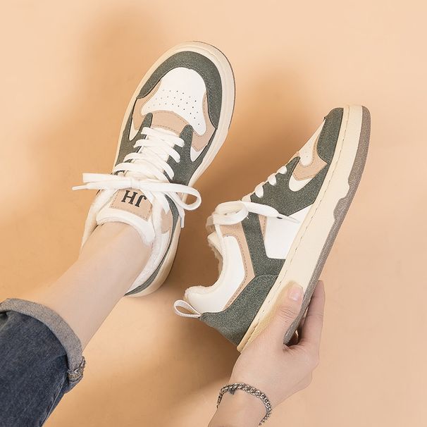 Dehun Women's Shoes Winter New Collection With Velvet, Thick, Warm And Cold Resistant, Versatile Cotton Board_vogvips.com