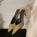 New Slimming Pointed Toe Stiletto V-Cut Mules High Heels Elegant Closed-Toe Half Slippers For Women Outdoor Wear_vogvips.com