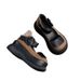 Retro Thick-soled Velcro Single Shoes Women's Muffin Thick-soled Fashion Trend Round Head Velcro Big Head Shoes Women_vogvips.com