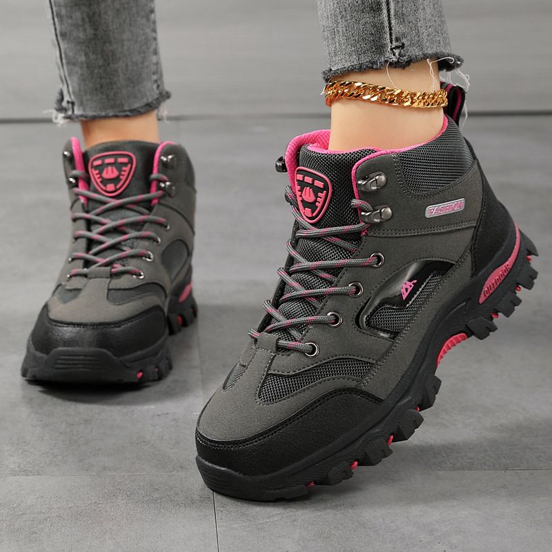Tourism Sports Women's High Bang Men's Outdoor Large Size Mountaineering Shoes Autumn And Winter 1B2_vogvips.com