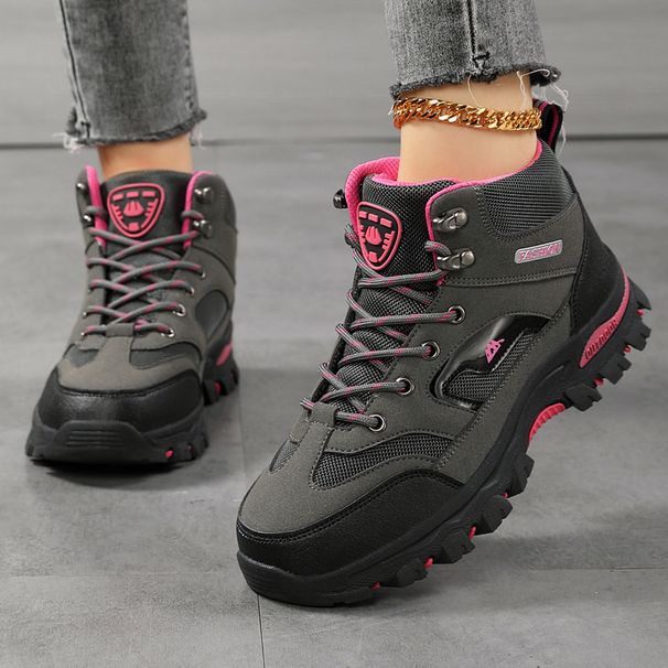 Tourism Sports Women's High Bang Men's Outdoor Large Size Mountaineering Shoes Autumn And Winter 1B2_vogvips.com