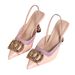 Cross-border Foreign Trade Stiletto Heel Open-back Sandals A Single Strap, Lettered Rhinestone Buckle, Elegant Commuter_vogvips.com