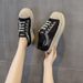 Elastic Thick-soled Inner Heightening Women's Shoes Mesh Loafers Casual Sneakers_vogvips.com