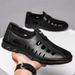 Spring And Summer Breathable Hollow Leather Shoes Hole Shoes Men's Casual Shoes Chef Sandals Fashion Business Shoes_vogvips.com