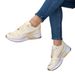 Large size sports shoes women's autumn color matching women's casual comfortable single shoes_vogvips.com