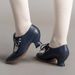 Independent Station Cross-Border Trade 2025 Autumn European And American New Style Hollow High Heel Lace-Up Large_vogvips.com