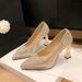 Single Pointed Toe Shoes, 2025 New Style, Shallow Mouth, Thick Versatile Waterproof Platform, Socialite Temperament,_vogvips.com