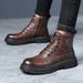 European Warm Series 2025 Autumn Winter New Martin Men Genuine Leather Trendy British Work Fleece Lined Warm Desert Boots_vogvips.com