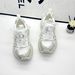 Rhinestone Encrusted Lace Up Platform Chunky Sneakers For Women, Perfect For Petite Women, Perfect For Height Increase, Casual Sportswear._vogvips.com