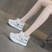 Thick-soled Height-increasing Small Forrest Gump Shoes Women's Casual Versatile And Lightweight Woven Through-mesh Women's Shoes_vogvips.com