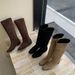 Slip-On Long Women, Autumn And Winter New Style, Over-the-Knee, Round Toe, Flat Sole, Suede High Boots For Women_vogvips.com