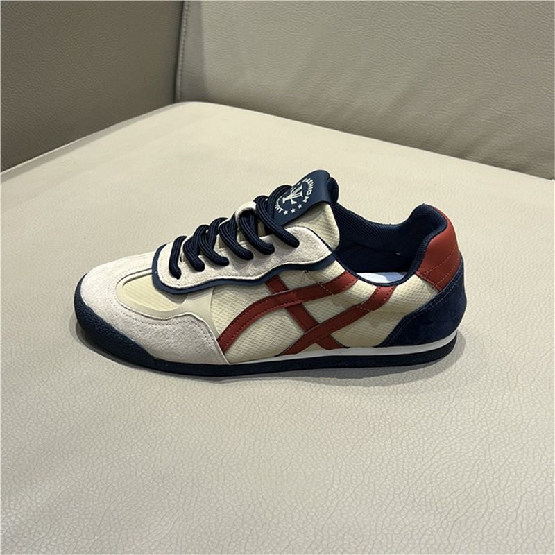 2025 Autumn New Color-Block Versatile Casual Sneakers FashiNewable Breathable Soft Sole Trendy Men's Sports Shoes_vogvips.com