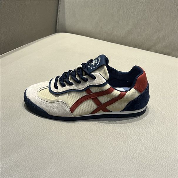 2025 Autumn New Color-Block Versatile Casual Sneakers FashiNewable Breathable Soft Sole Trendy Men's Sports Shoes_vogvips.com