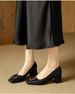 NEW French Square Head Thick Heel High-heeled Shoes Burst Style Is Light And Easy To Wear Daily Commuting Feet Shallow Mouth Single Shoes_vogvips.com