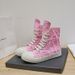 New European And American Style Canvas High-Top Pink Tassel Ripped Sports Casual Women's Breathable Round-Toe Lace-Up_vogvips.com