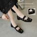 Cameido Women's Spring Mary Jane Ballet Flats With Square Toe In Suede Leather_vogvips.com