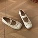 Low-heeled Shallow Silver Women's 2023 Spring And Autumn New Soft-soled Ballet Retro French Mary Jane Shoes_vogvips.com