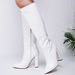 Plus Size Knee-High Leather Boots For Women – Sexy & Stylish High Boots With Stone Embellishments_vogvips.com