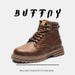 Men's Retro Tooling Boots High-top Short Boots Thick-soled Heightening Martin Boots American Retro Leather Boots_vogvips.com