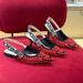 2023 New D Brand Embroidered Top Quality High Heels Cat Heel Letter Strap Bowknot Pointed Shallow Mouth Backless Closed Toe Sandals_vogvips.com