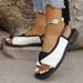 Cross-border Plus-size Flat For Women, 2025 New Model, Toe-loop, European And American Style, Square Toe, Casual,_vogvips.com
