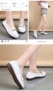 Spring And Autumn Genuine Leather Flat Casual Slip-on Loafers, Soft-soled Versatile Mom Shoes, Lightweight Women's_vogvips.com