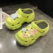 Dopamine-enhancing croc shoes platform women summer outside wear cute non-slip beach sandals wrapped head half slipper holiday_vogvips.com