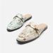 Women's Embroidered Open-Back Mule Slippers – Flat Summer Slide Shoes With Toe Cover (Lazy Chic Style)_vogvips.com