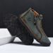 Men's Martin Boots Large Size Zipper Men's Boots Outdoor Short Boots Casual Handmade Tooling Boots_vogvips.com