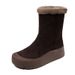 Thick-Soled Suede Cowhide Snow For Women Winter 2024 Genuine Leather Two-Way Foldable Women's Shoes With Fleece Lining_vogvips.com