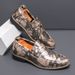 New Fashion Men's British Black Business Casual Loafer Shoes Daily Driving Office Leather Shoes One Foot Pedal Lazy Brown Banquet Dress Wedding Men's_vogvips.com