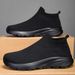 2025 New Large Barefoot Zhongbang Socks, Wide Edition Flyknit Sports Shoes, Men's Set Feet, Mesh Shoes_vogvips.com