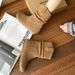 Cowhide Version~ Internal Height Increase For Women Western Autumn Winter Slip-On Round Toe Slouch Slimming Short Boots_vogvips.com