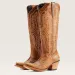 Womens Red Embroidered Western Cowboy Boots Leather For Casual Country Daily Wear_vogvips.com