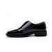 Cowhide Square Men's Style Patent Leather Flat Toe Derby Shoes Glossy Casual Black Loafers_vogvips.com