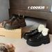 Lancui Autumn New British Style Lace Up Height Increasing Chunky Heel Thick Soled Derby Round Toe Women S Leather_vogvips.com
