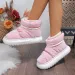 Cute Warm Ankle Winter Women Waterproof Down Cloth Snow Boots Woman Thick Sole Non Slip Plush Cotton Shoes Mujer 240830_vogvips.com